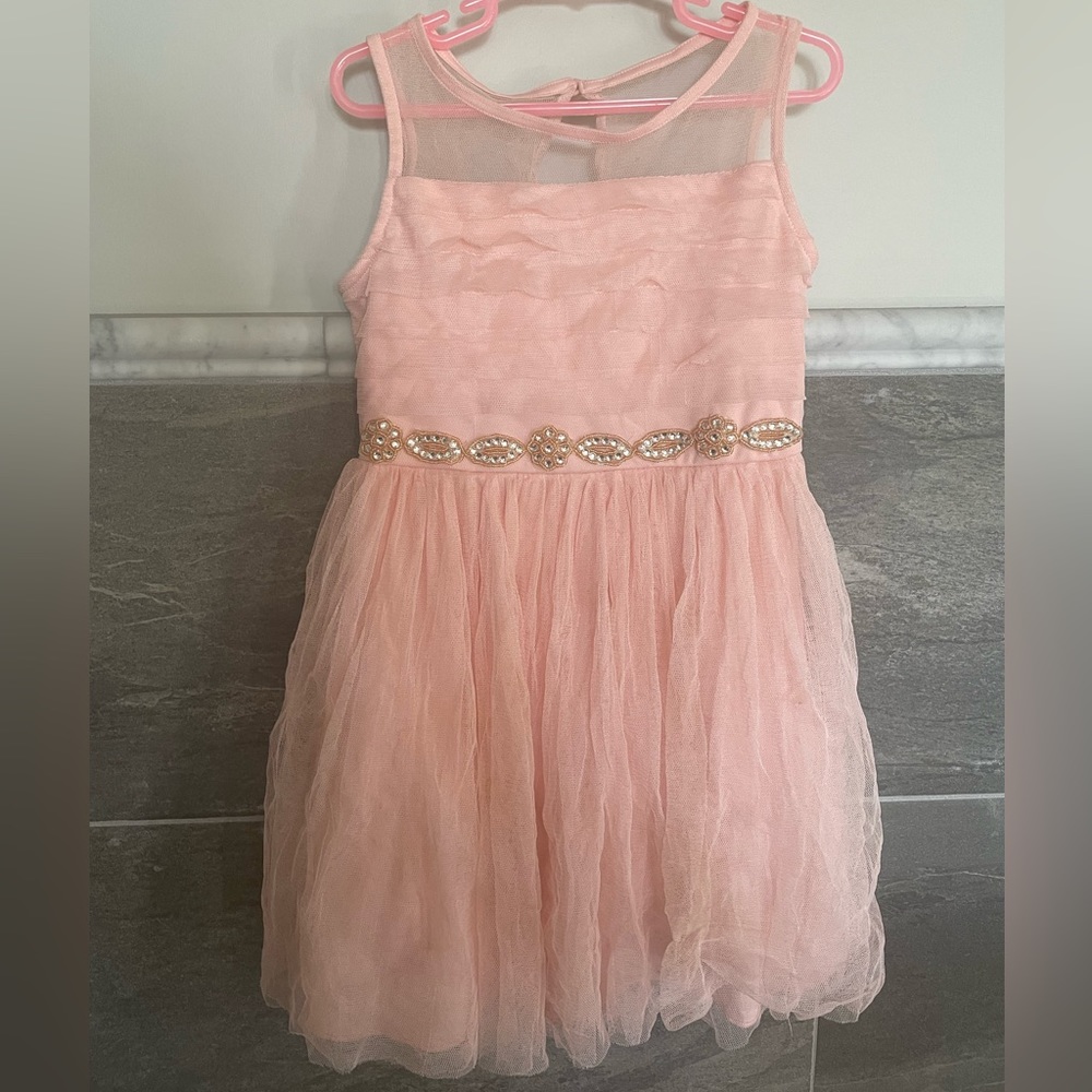 Girls’ Bloomingdale’s Pink Chiffon Dress 7